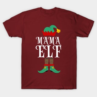 Mama elf family matching Christmas T-Shirt